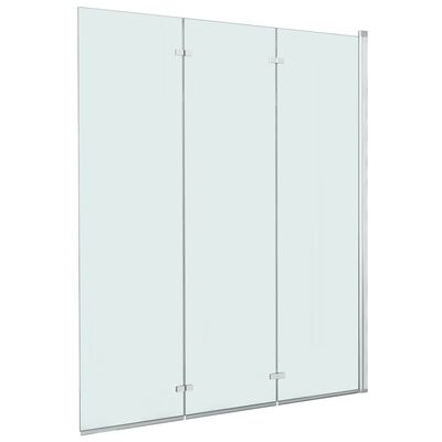 vidaXL ESG zuhanykabin 3-paneles összecsukható ajtóval 130 x 138 cm