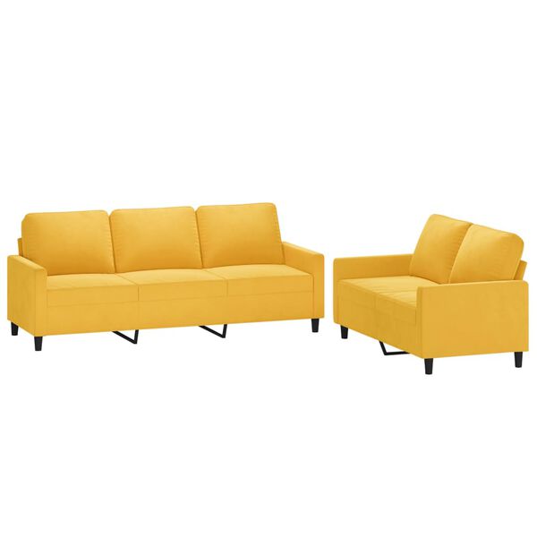 vidaXL 2 r&eacute;szes s&aacute;rga b&aacute;rsony &uuml;lőgarnit&uacute;ra p&aacute;rn&aacute;kkal