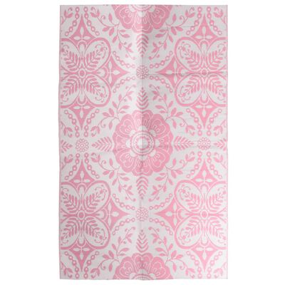 vidaXL rózsaszín PP kültéri szőnyeg 190 x 290 cm