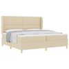 vidaXL Boxrug&oacute;s &aacute;gy fejt&aacute;ml&aacute;val Kr&eacute;m 200 x 200 cm sz&ouml;vet