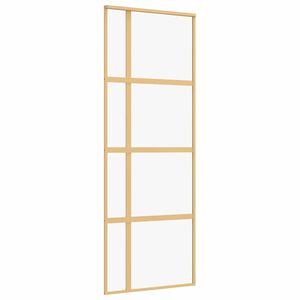 vidaXL aranysz&iacute;nű &aacute;tl&aacute;tsz&oacute; ESG &uuml;veg &eacute;s alum&iacute;nium tol&oacute;ajt&oacute; 76 x 205 cm