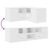 vidaXL feh&eacute;r szerelt fa sarokszekr&eacute;ny 160 x 40 x 45 cm