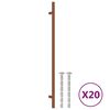 vidaXL 20 db bronz rozsdamentes ac&eacute;l szekr&eacute;nyfoganty&uacute; 320 mm