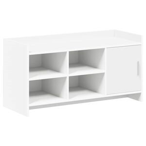 vidaXL Cipőszekr&eacute;ny t&aacute;rol&oacute;val Feh&eacute;r 100 x 39,5 x 51 cm Szerelt Fa