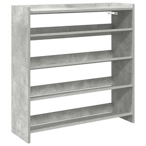 vidaXL betonsz&uuml;rke szerelt fa cipőtart&oacute; 80x25x81 cm