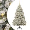 vidaXL Mű kar&aacute;csonyfa 210 cm 300 LED Meleg feh&eacute;r PVC &eacute;s Ac&eacute;l