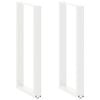 vidaXL 2 db U alak&uacute; b&aacute;rasztall&aacute;b feh&eacute;r 50x(100-101) cm ac&eacute;l
