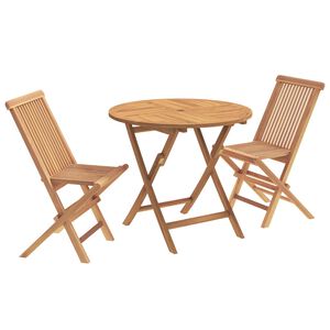 vidaXL 3 darabos &ouml;sszecsukhat&oacute; kertibisztro szett Term&eacute;szetes
