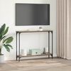 vidaXL Konzolasztal polcokkal Artisan t&ouml;lgy 100 x 22,5 x 75 cm Faanyag
