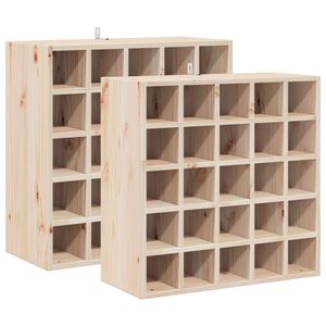 vidaXL Bor&aacute;gas 2 db Term&eacute;szetes 56 x 25 x 56 cm T&ouml;m&ouml;r fenyőfa