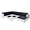 vidaXL 8-r&eacute;szes feh&eacute;r polyrattan kerti b&uacute;torszett p&aacute;rn&aacute;kkal