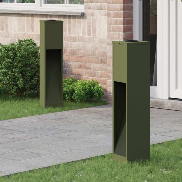 vidaXL Napelemes LED &Uacute;tjelző L&aacute;mpa 2 pcs Olajz&ouml;ld