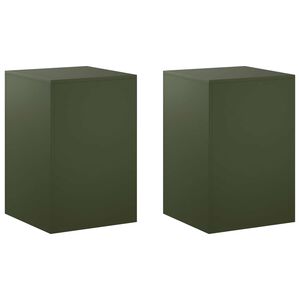 vidaXL N&ouml;v&eacute;ny&aacute;llv&aacute;ny 2 pcs Olajz&ouml;ld 40 x 40 x 60 cm Ac&eacute;l