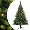 vidaXL Mesters&eacute;ges Hajl&iacute;tott Kar&aacute;csonyfa 300 LED-del Z&ouml;ld 180 cm