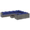 vidaXL 11 r&eacute;szes sz&uuml;rke polyrattan kerti &uuml;lőgarnit&uacute;ra p&aacute;rn&aacute;kkal