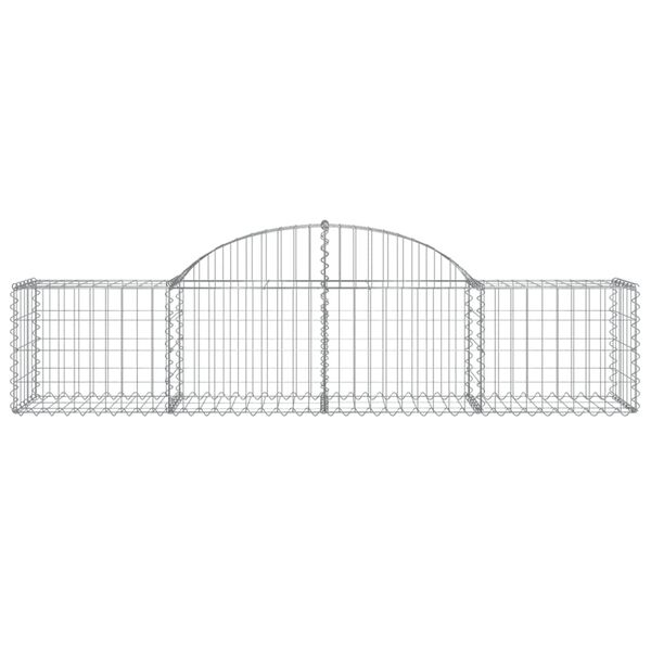 vidaXL 15 db íves horganyzott vas gabion kosár 200x50x40/60 cm