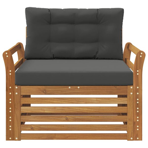 vidaXL K&uuml;lt&eacute;ri kanap&eacute; szett T&ouml;m&ouml;r ak&aacute;cfa &eacute;s poli&eacute;szter Term&eacute;szetes