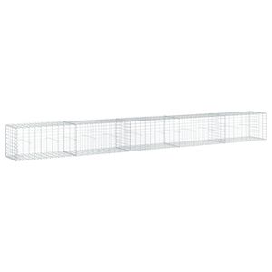 vidaXL horganyzott vas gabion kos&aacute;r fed&eacute;llel 500 x 50 x 50 cm