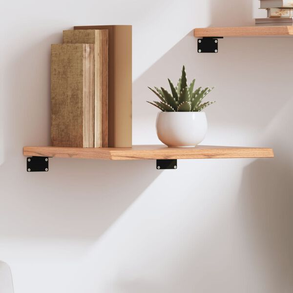 vidaXL vil&aacute;gosbarna kezelt t&ouml;m&ouml;r t&ouml;lgyfa fali polc 40x40x2cm