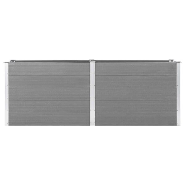 vidaXL sz&uuml;rke WPC kerti magas&aacute;gy&aacute;s 250 x 50 x 91 cm