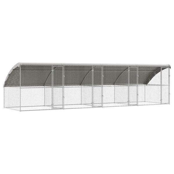 vidaXL Kutyah&aacute;z t&aacute;rol&oacute;val 4 pcs Ez&uuml;st 8 x 2 x 2 m Ac&eacute;l