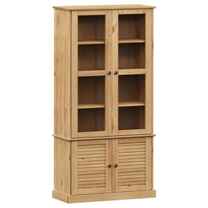 vidaXL VIGO &uuml;vegvitrines t&ouml;m&ouml;r fenyőfa &eacute;jjeliszekr&eacute;ny 85x35x170 cm