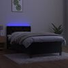 vidaXL fekete b&aacute;rsony rug&oacute;s &eacute;s LED-es &aacute;gy matraccal 80 x 200 cm