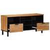 vidaXL TV szekr&eacute;ny fi&oacute;kkal Barna 100 x 33,5 x 46 cm T&ouml;m&ouml;r Mang&oacute;f&aacute;t