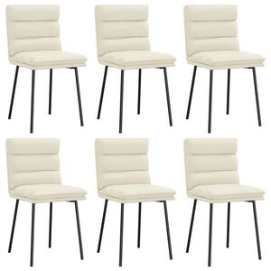 vidaXL 6 db kr&eacute;msz&iacute;nű b&aacute;rsony &eacute;tkezősz&eacute;k