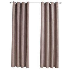 vidaXL 2 db t&oacute;psz&iacute;nű s&ouml;t&eacute;t&iacute;tőf&uuml;gg&ouml;ny f&eacute;mgyűrűkkel 140 x 245 cm
