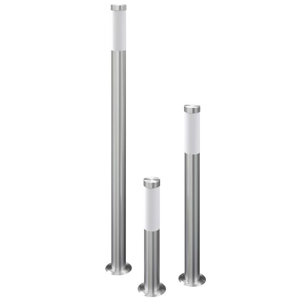 3 darabos Kertilámpa készlet RVS álló E27 230V