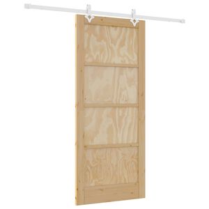 vidaXL Cs&uacute;sz&oacute; ajt&oacute; Term&eacute;szetes &eacute;s Feh&eacute;r 86 x 198,5 cm T&ouml;m&ouml;r Fenyőfa