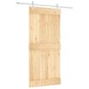 vidaXL Cs&uacute;sz&oacute; ajt&oacute; Term&eacute;szetes &eacute;s Feh&eacute;r 95 x 210 cm Szil&aacute;rd Fenyőfa