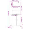 vidaXL sonoma t&ouml;lgy szerelt fa magasszekr&eacute;ny 69,5 x 34 x 180 cm