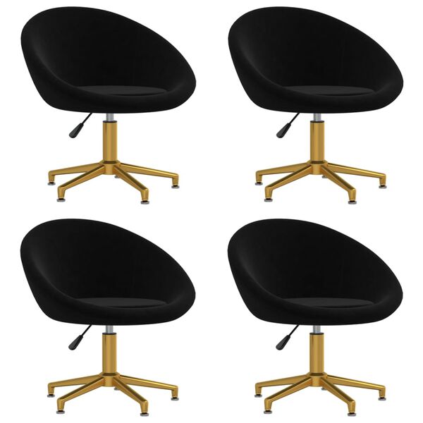 vidaXL 4 db fekete b&aacute;rsony &eacute;tkezősz&eacute;k