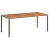 vidaXL sz&uuml;rke polyrattan &eacute;s ak&aacute;cfa kerti asztal 190 x 90 x 75 cm
