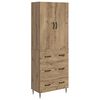 vidaXL Szekr&eacute;ny szett 2 db 66 x 34,5 x 90 cm Szerelt Fa K&eacute;zműves T&ouml;lgy