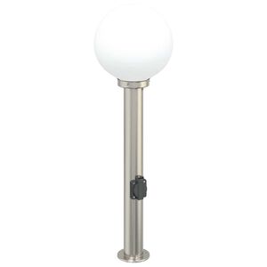 vidaXL 80 cm rozsdamentes ac&eacute;l oszlopl&aacute;mpa konnektorral IP44