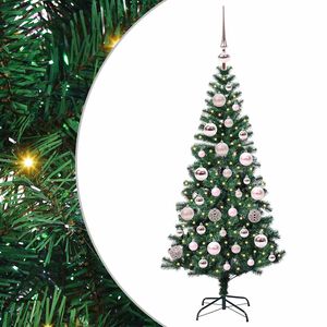 vidaXL Mesters&eacute;ges, előre vil&aacute;g&iacute;tott kar&aacute;csonyi fa Z&ouml;ld 120 cm