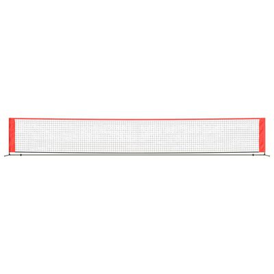 vidaXL fekete és piros poliészter teniszháló 600x100x87 cm