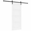 vidaXL Cs&uacute;sz&oacute; ajt&oacute; Feh&eacute;r 83 x 202 cm T&ouml;m&ouml;r Fenyőfa
