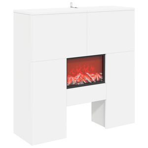 vidaXL Elektromos kandall&oacute; Feh&eacute;r 75 x 24,5 x 75 cm Szerelt fa