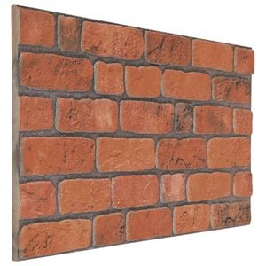vidaXL Fali panelek 10 pcs Terrakotta 100 x 50 cm EPS Hab