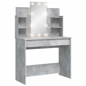 vidaXL betonsz&uuml;rke f&eacute;s&uuml;lk&ouml;dőasztal LED-del 96 x 40 x 142 cm