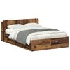 vidaXL &Aacute;gykeret t&aacute;rol&oacute;val fejt&aacute;ml&aacute;val Antik Fa 140 x 190 cm Szerelt Fa