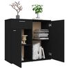 vidaXL fekete szerelt fa tálalószekrény 80 x 36 x 75 cm