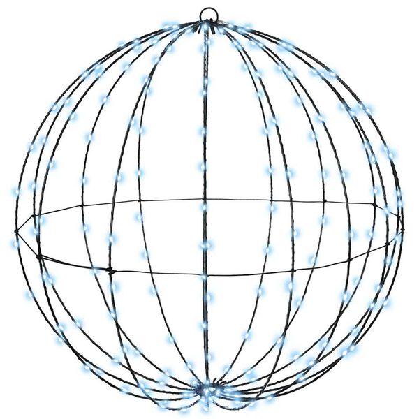 vidaXL Labda 384 LED-del 2 pcs Hideg feher 60 cm Fém