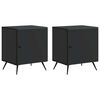 vidaXL &Eacute;jjeliszekr&eacute;ny 2 pcs Fekete 43 x 34,5 x 50 cm Szerelt Fa