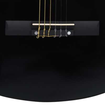 vidaXL fekete 3/4-es klasszikus gitár és tok kezdőknek 36"