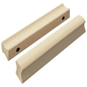 vidaXL Egyenes Foganty&uacute; 2 pcs Term&eacute;szetes Fa Sz&iacute;n 130 x 25 x 30 mm